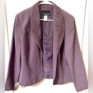 ALEX EVENINGS light purple formal jacket - Size 18